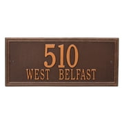 Double Line Estate 2-Line Wall Plaque in Antique Copper