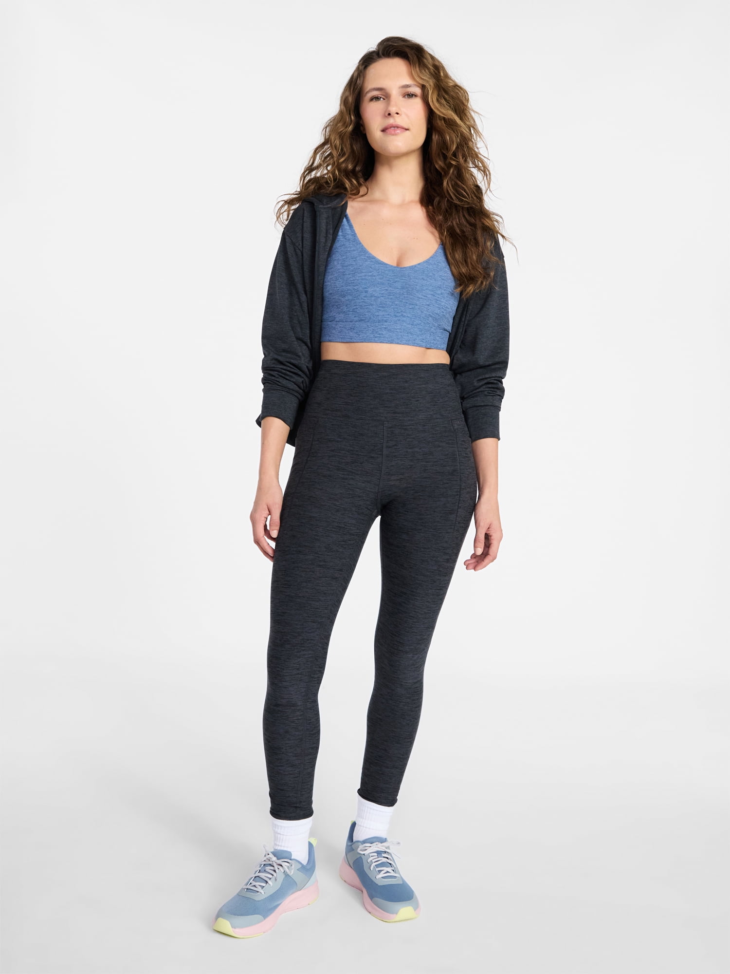 Athletic Works Women's and Women's Plus ButterCore Capri Leggings with Pockets, 21" Inseam, Sizes XS-4X