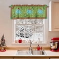 thumbnail image 2 of Christmas Blue Valances for Windows, 54 x 18in, Octopus Red Green Checked Snowflake Plants Rod Pocket Kitchen Valance Curtain Light Filtering Window Treatments for Living Room Bedroom, 1 Panel, 2 of 7