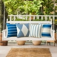 thumbnail image 6 of Waterproof Outdoor Pillow Covers 18x18 Inch Modern Geometry Decorative Throw Pillow Cases Square Cushion Case Pack of 4 Garden Throw Pillow Covers for Patio Furniture Couch Tent (Navy Blue), 6 of 6