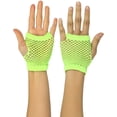 thumbnail image 4 of ToBeInStyle Women's Thick Diamond Net Gloves - Neon Green - One Size, 4 of 5