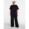 thumbnail image 2 of Avia Women's and Women's Plus Crinkle Pants with Pleated Knees, 30" Inseam, Sizes XS-4X, 2 of 6