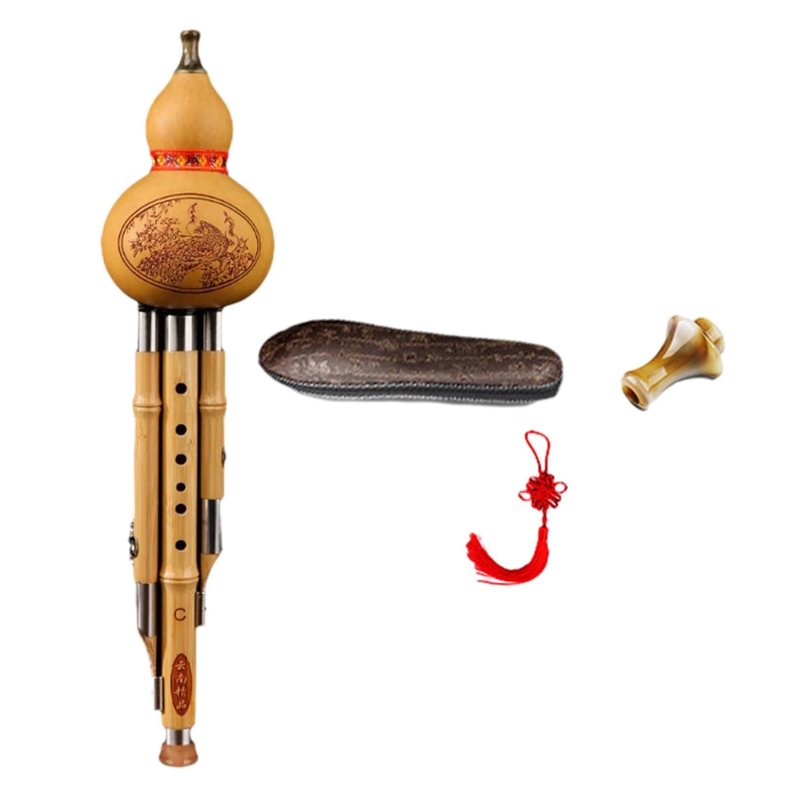 Hulusi Flute Instrument Chinese Musical Instrument for Performance Practice c key