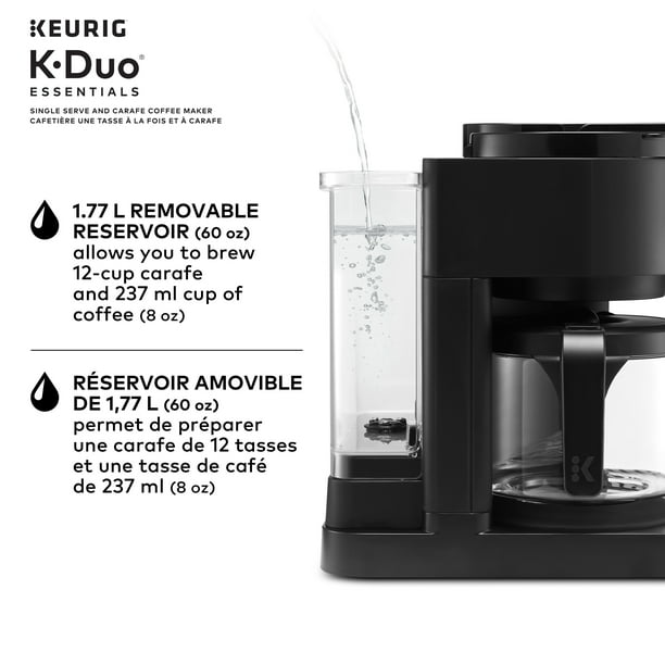 Keurig K-Duo Essentials Hot & Iced Single Serve K-Cup Pod & Carafe