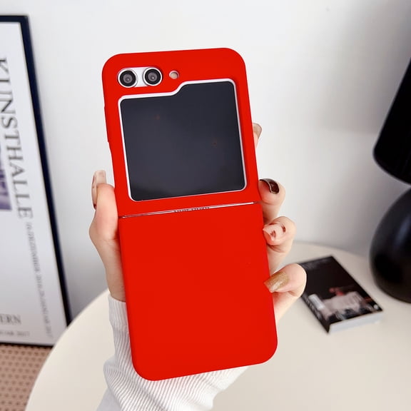 Mantto Case for Samsung Galaxy Z Flip 6 Cute Slim Lightweight Silicone Shockproof Protetive Bumper Women Girl Men Boy Anti-Scratch Flexible Phone Case for Samsung Galaxy Z Flip 6,Red