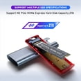 thumbnail image 4 of 2X M2 SSD Case M.2 una USB 3.1 Gen 2 10Gbps NVMe SSD Gabinete para NVMe PCIE M Key/(B+M) Key SSD Disco Duro, M2 SSD Case OTG, 4 of 5