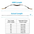 thumbnail image 4 of Bow String Replacement,12 Strands Recurve Bowstring for AMO 52" Traditional Recurve Bow, Black, 4 of 5