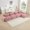 Pink, variant on 4-Seat L-Shaped Sofa 32D High-Resilience Sponge Anti-Slip Design Chaise Design Extra-Wide Curved Armrests Multi-Free Combination No Assembly for Studies Living Rooms Media Rooms (Green)