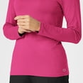 thumbnail image 4 of Wink Layers Women's Long Sleeve Silky Tee, Hot Pink, 2X Womens Plus, 4 of 5