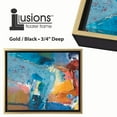 thumbnail image 4 of Creative Mark Illusions Floater Frame For 3/4" Deep Canvases - 24x30 Gold/Black - No Glass or Backing - Wood Composite Floating Illusion Frame for Canvas Paintings- With Hanging Hardware, 4 of 7