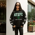 thumbnail image 5 of Women's Gameday Couture  Black Austin FC Velocity Rhinestone Star Sweatshirt, 5 of 6