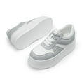 thumbnail image 4 of Women’s high heel casual sneakers lightweight lace-up fashion shoes, 4 of 5