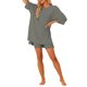 thumbnail image 2 of Conjunto de lounge de gran tamaño para mujer INSPIRE CHIC, sudaderas de entrenamiento, camiseta con pantalones cortos de ciclista, conjuntos 2XL gris, 2 of 6