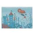 thumbnail image 1 of Mermaid Cutting Board, Art of Little Girl Under the Sea in Corals Castle and Little Fish Print, Decorative Tempered Glass Cutting and Serving Board, Large Size, Teal Orange, by Ambesonne, 1 of 1
