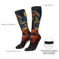 thumbnail image 4 of Yiaed Starry Night Cat Guitarist Print Great elasticity Adult Stockings Sports socks for Men and Women, 4 of 6