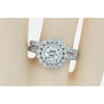 thumbnail image 3 of 14K White Gold Bridal Set Halo Style Round Solitaire 1.20ctw Filigree 3/4ct Center, 3 of 3