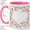 Pink, variant on Pink Rose Frame Accent Mug, 11oz Ceramic Coffee Cup for Floral Lovers