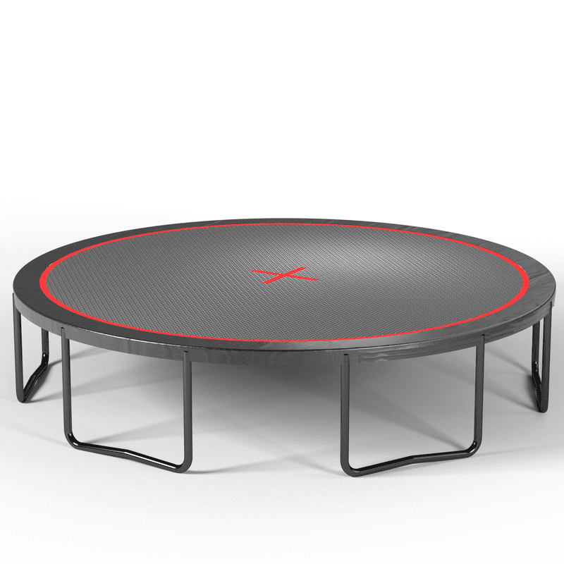 16FT Round Trampoline with Safety Enclosure, Basketball Hoop & Ladder, Galvanized Steel Frame, Outdoor Backyard Trampoline for Kids, Black
