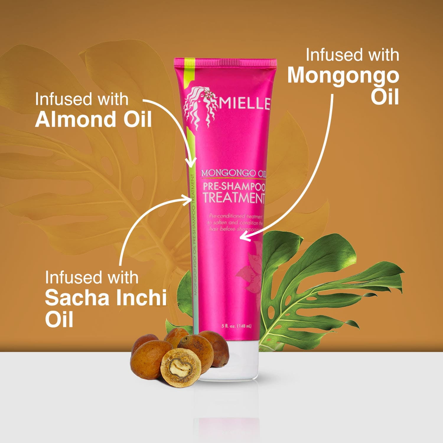 MIELLE Mongongo Oil Pre-Shampoo Treatment (5oz) MIELLE Mongongo Oil Pre-Shampoo Treatment (5oz)