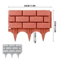 thumbnail image 3 of Yuarrent Estructura de presión del suelo resistente a la inserción de macizos de flores de 4 piezas capaz de conectarse. Planta de borde de Jardín y Patio Rojo ladrillo, 3 of 4