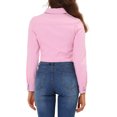 thumbnail image 4 of Allegra K Women's Button Down Long Sleeves Cropped Denim Jacket, 4 of 7