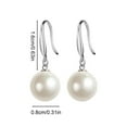 thumbnail image 3 of QIQUWOHUL Pearl Silver Plated Earrings Earrings, 3 of 4