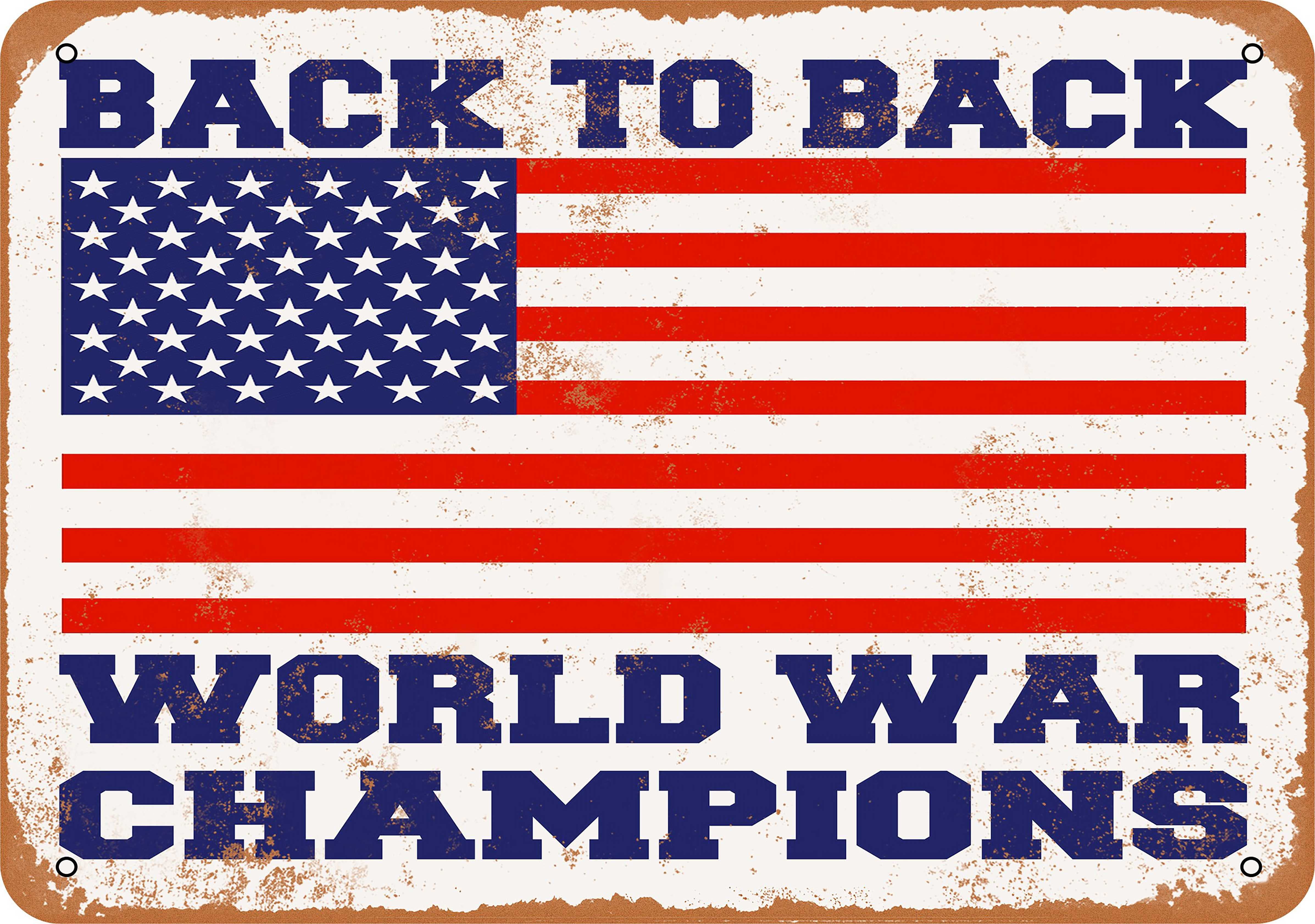 USA Back to Back World War Champs Metal 