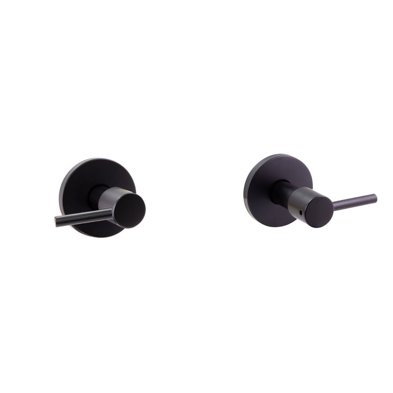 Design House Eastport II Modern Matte Black Two-Handle Tub and