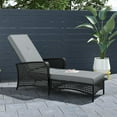 thumbnail image 7 of COSCO Outdoor Living Adjustable Chaise Lounge Chair Patio Furniture, Black Wicker and Gray Cushion, 7 of 7
