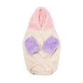 thumbnail image 3 of Oodles Fall Multi-Colored Side Kick Bubble Hem Sherpa Dog Hoodie, Small, 3 of 9