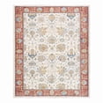 thumbnail image 2 of Pasargad Home Heritage 3' x 5' Power-Loomed Ivory/Rust Rug, For Indoor Space and all Age of Group, 2 of 8