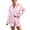 Striped Pink, variant on Avidlove Women Satin Pajama Sets Long Sleeve Button Down Tops and Ruffle Shorts Pjs Silk Lounge Set Notch Collar Sleepwear