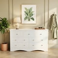 thumbnail image 5 of Homall 7 Drawer Dresser for Bedroom, Wood Double Chest of Drawers with Metal Handles, Wide Storage Cabinet Organizer for Living Room, White, 5 of 9