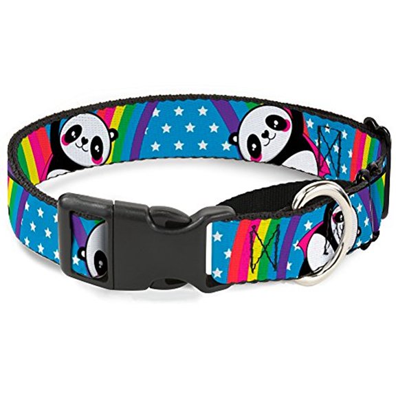 Buckle-Down Martingale Dog Collar - Panda Bear Repeat - 1" Wide - Fits 15-26" Neck Size - Large