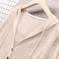 thumbnail image 5 of ZZwxWA Womens Lightweight Hooded Cardigan Button Down Long Sleeve Soft Knit Sweater Jacket, 5 of 5