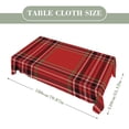 thumbnail image 2 of Red Tartan Plaid Scottish Checkered Rectangular Tablecloth 55"x70" with Lace Edge, Washable Durable Table Cover for Dining, Indoor Outdoor Home Restaurant Decor, 2 of 5