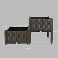 thumbnail image 6 of Barton 2-Piece Raised Garden Bed Planter Box with Self-Watering Design and Drainage Holes, Brown, 6 of 6