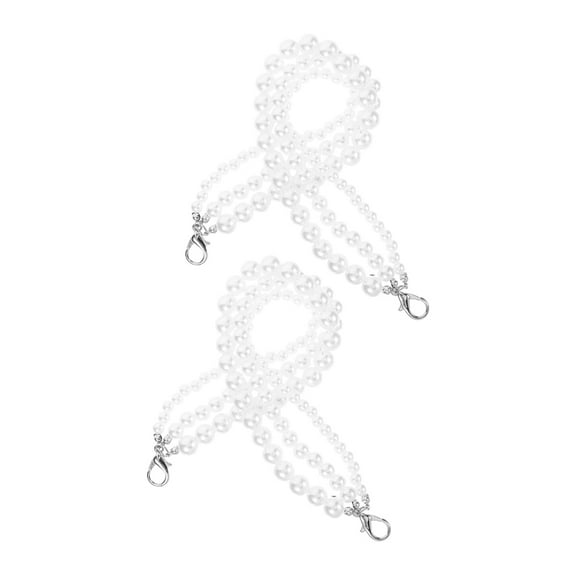 SWETRACE 1 Pair Shoes Charm Decorative Shoe Chains For Sneakers White Zinc Alloy Casual Women Shoes