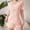 *Pink, variant on Women's Summer Bow Notch Collar Short Sleeve Top and Shorts Pajama Set ,Casual Two-Piece Loungewear Black,Women's Plus XL