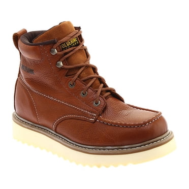 Iron Age Solidifier 6" Soft Toe Waterproof Work Boots - Brown Leather, Wide Width, Moc Toe, EH Rated
