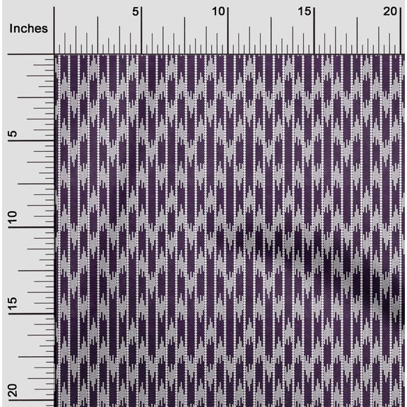 oneOone Organic Cotton Poplin Twill Fabric Chevron Kasuri Fabric Prints By Yard 42 Inch Wide