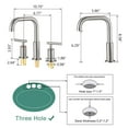 thumbnail image 6 of Modern Bathroom Sink Faucet 8 in. Widespread Double Handle Bathroom Faucet with Pop Up Drain in Brushed Nickel,Single Handle Bathroom Sink Faucet, 6 of 7
