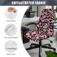 thumbnail image 5 of FKELYI Pink Leopard Print Office Chair Cover Removable Computer Chair Slipcover Washable Swivel Rotating Boss Chair Protector for Armchair Home Decoration, Large, 5 of 6