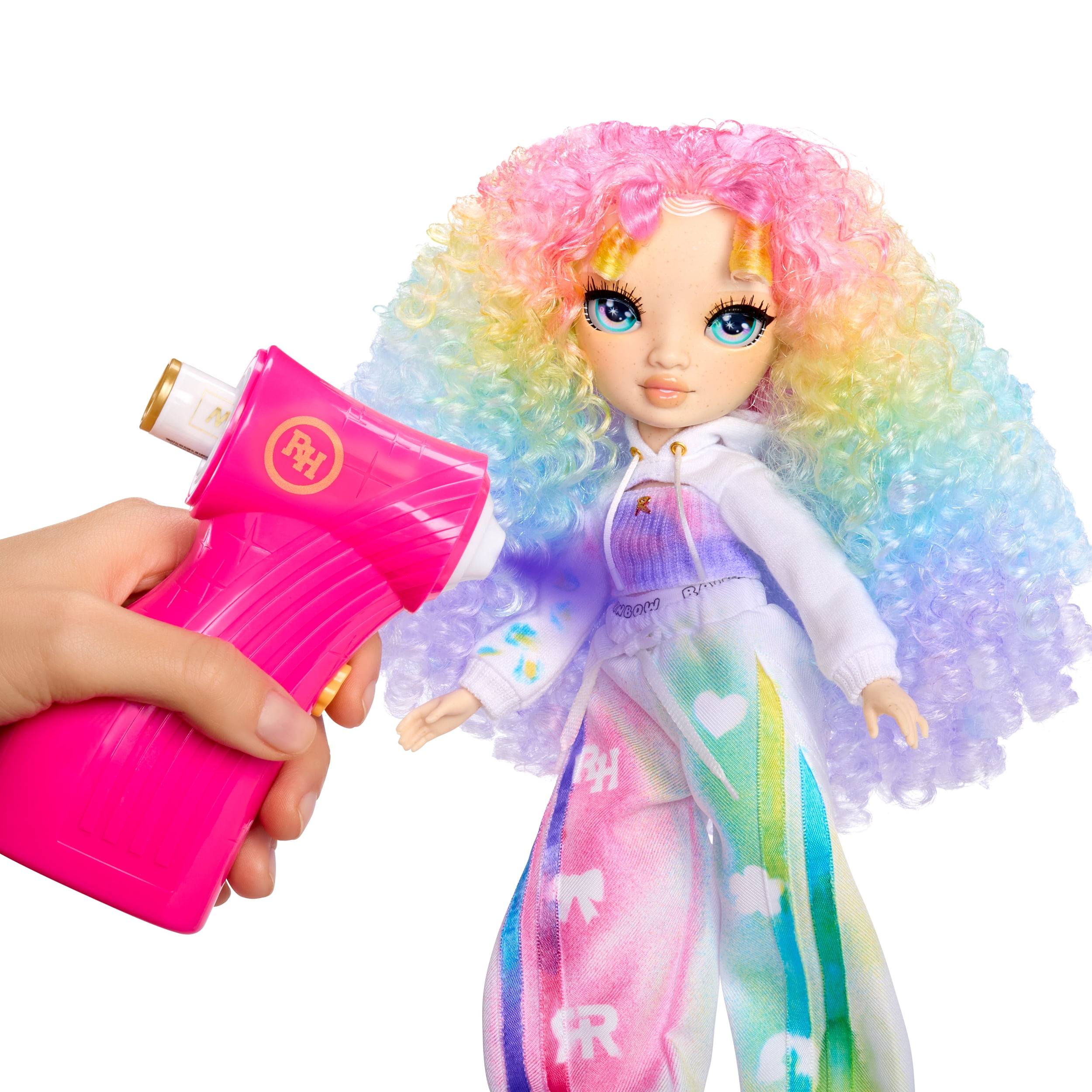 Rainbow High Air Brush & DIY Fashion Doll with Washable Markers for Ages 4-12