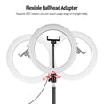 thumbnail image 4 of Amdohai 10 Inch Metal LED Ring Light 3 Modes 10 Levels Brightness USB Powered with 50cm Light Stand + Ballhead Adapter + 2pcs Flexible Phone Holder for Live Streaming Video Recording Network Broadc, 4 of 7