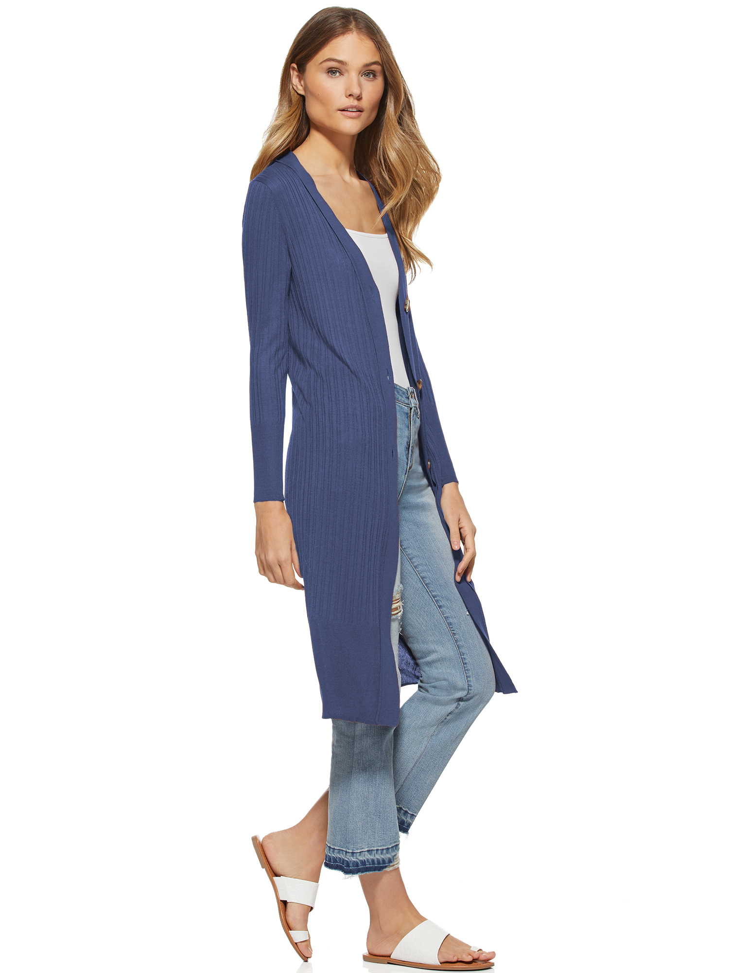 Scoop Women’s Long Cardigan Button Front Knit Sweater - image 4 of 6