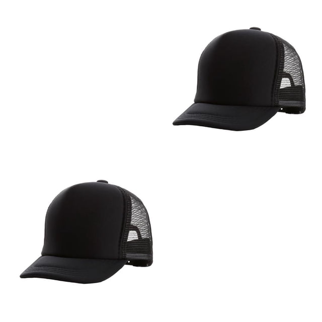 Qarigey Patchworks Gorra de béisbol Niño Moda de verano Clásico Protector solar Viseras Gorras Sombrero casual Ajustable Hip Hop Sombreros Negro 2piezas