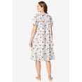 thumbnail image 2 of Dreams & Co. Plus Size Short Floral Print Cotton Gown, 2 of 6