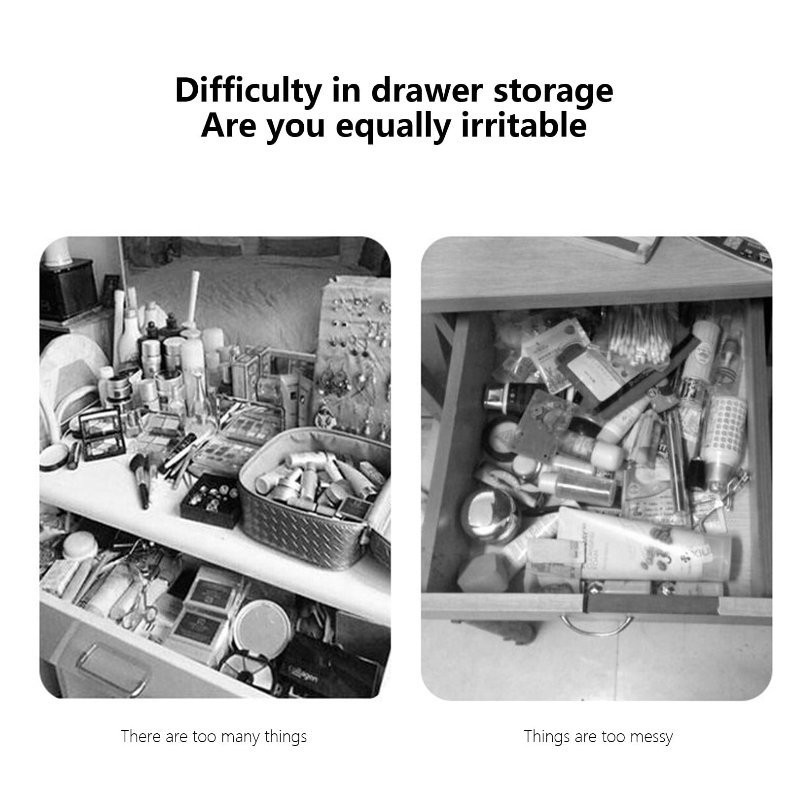 Expandable Drawer Partition Board, Stackable Organizer Dividers, Multifunctional Desk Compartment Trays for Vanity Use