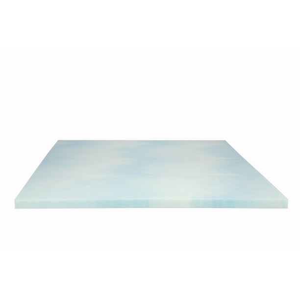 Mainstays 2" Blue Swirl Memory Foam Mattress Topper, King